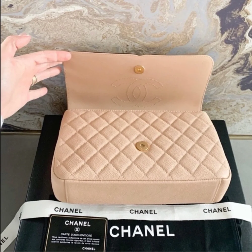 Authentic Chanel Medium Filagree Quilted Leather Bag